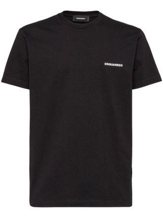 Dsquared2 Black map-print cotton T-shirt