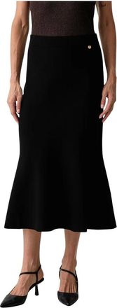 Liu Jo Falda midi de punto - Skirts - Mujer - Negro - M