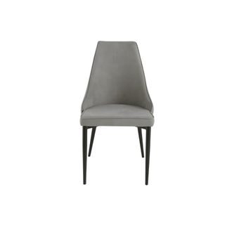 MondoViro Conjunto de 2 sillas de tela gris claro 50x60 cm 88h