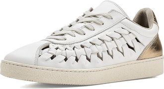 AllSaints Velma Woven Sneakers Womens Shoes Chalk White/ Gold : 10.5 M, Leather