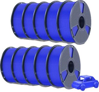 OEM Filamento Para Impresora 3d, Alta Resistencia, Dureza, Petg Azul, 10 Rollos