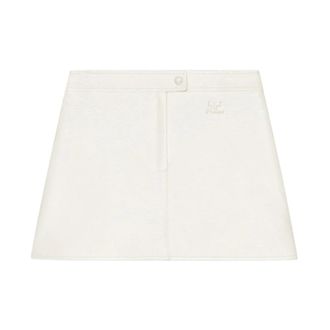 Courr&egrave;ges A-Line Mini Skirt - female - Courr&egrave;ges - Short Skirts - White - XS - Skirts
