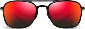 Maui Jim Occhiali da sole squadrati Keokea a specchio - Rosso