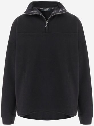 Jacquemus Rond Carr&eacute; Sweatshirt mit Rollkragen und Rei&szlig;verschluss