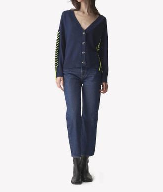 Brodie Presley Plait Cardigan In Black