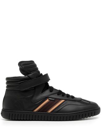 Bally Sneakers alte con righe laterali - Nero