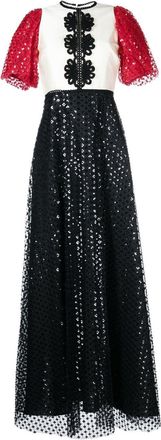 macgraw sequin-embellished gown dress - women - Silk/Nylon - 6 - Black