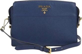 Prada Pre-owned Cross Body Bags, female, Blue, Size: ONE SIZE Pre-owned Vintage Shoulder Bag