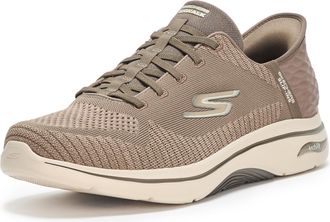 Skechers Mens Hands Free Slip-ins Go Walk Arch Fit 2.0-Grand Select 2 Sneaker, Taupe Textile, 10 UK