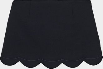 Marc Jacobs Scalloped Daisy Wool Mini Skirt