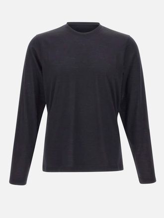 Gran Sasso T-shirt girocollo a maniche lunghe - Blu