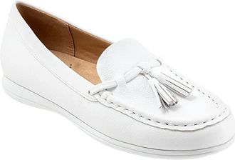 Trotters Dawson Womens Flat Shoes White : 9.5 M (B), Leather