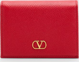Valentino Garavani VLOGO Calfskin Flap Wallet