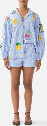 Camilla Balloon Sleeve Blouse in Magic Of The Mercado at Nordstrom, Size Xx-Large