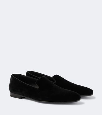 Manolo Blahnik Mario velvet loafers