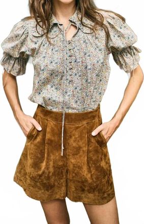 Hunter Bell Ashton Banded Waist Short In Nutmeg