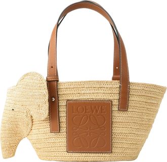 Loewe (WMNS) Loewe Small Elephant Basket Natural Tan A546T37X01-2435