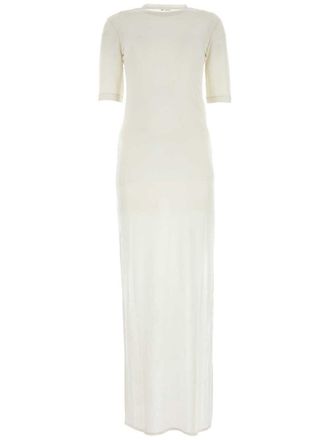 Ami fine-knit sheer maxi dress - women - Lyocell - S - White