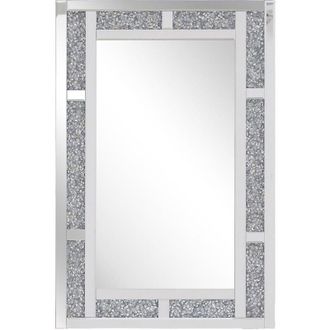 Beliani Beliani - Specchio da Parete Argentato Rettangolare Accessorio Moderno 60x90 cm Avrille