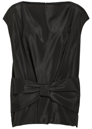 Simone Rocha Simone Rocha Bow-appliqu&eacute; Taffeta top - Black - 10 (UK10 / S)