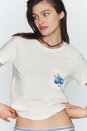 Maeve Blueberry Pocket T-Shirt Top