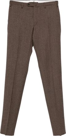 Incotex stretch-wool trousers - Brown