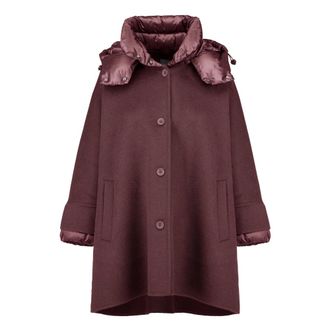 Bomboogie Capa de lana con efecto alpaca - Jackets - Mujer - Rojo - M