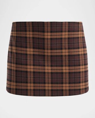 Alice & Olivia Mace Check Mini Skort