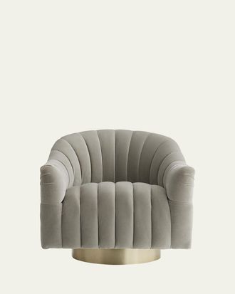 Arteriors Springsteen Velvet Swivel Chair