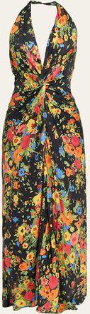 A.L.C. Mabel Floral Halter Gown