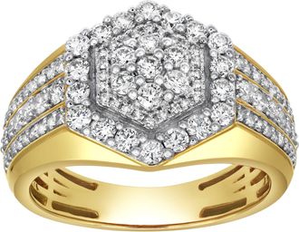 LuvMyJewelry World Champ 14K Yellow Gold Diamond Men Statement Ring - 1.45ct