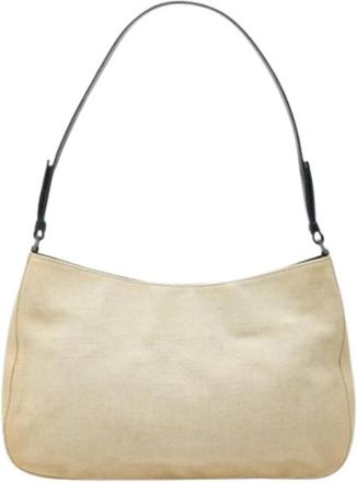 Prada Pre-owned Vintage Schoudertas - Dames - Vintage Schoudertas - Beige - ONE Size - Leer - Vintage