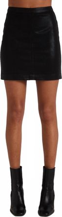 Bella Dahl Bree Seamed Clean Mini Skirt In Black