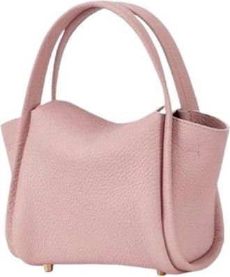 Generic Compatible For Mini Bag Grain Texture Magnetic Closure Protective Metal Feet With Gift Box(So-16-Pink)