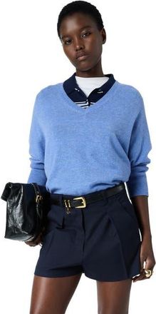 Gerard Darel Lenae V-Neck Loose Fit Jumper in Periwinkle at Nordstrom