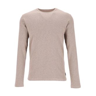 Maison Margiela Truien & Vesten, Heren, Beige, L, Katoen, Trui met elleboogpatches