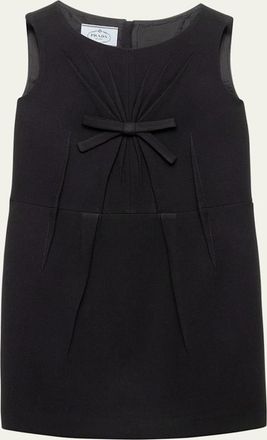 Prada Natt&eacute; Bow Sleeveless Mini Dress