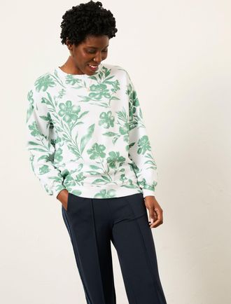 Fat Face FatFace Alex Ivory Botanical Crew Sweat
