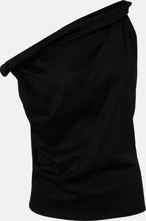 R&oacute;he R&oacute;he One-shoulder cotton-blend top