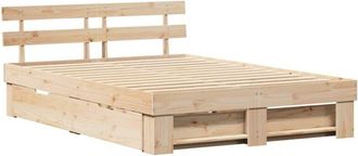 vidaXL Estructura De Cama Marr&oacute;n 150 X 200 Cm Madera Maciza De Pino Vidaxl