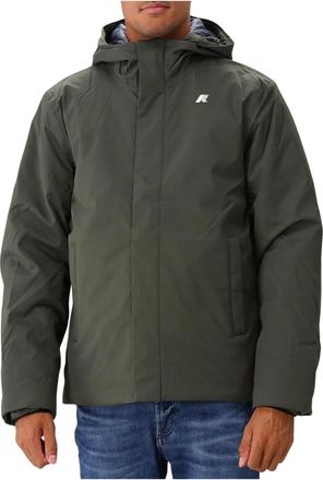K-Way Groene Twill Marmot Jas met Kleurrijke Details - Heren - Zomerjassen - Groen - S - Polyester - Jassen