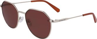 Calvin Klein Trendy Zonnebrillen Collectie - unisex - Zonnebrillen - Geel - 55 MM - Accessoires