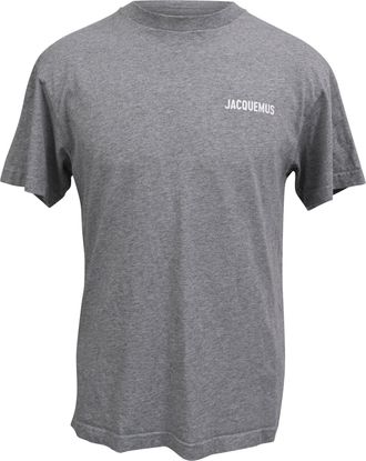 Jacquemus Logo Print T-Shirt in White Cotton