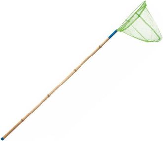 Trade Shop Trade Shop - Retino Rete Guadino Mare Con Asta Manico In Legno Bamb&ugrave; Colorato Coppo Pesca
