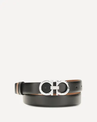 Ferragamo Reversible and adjustable Gancini Belt Female 90