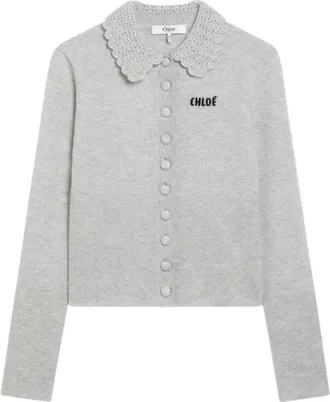 Chlo&eacute; Dames, Truien, Grijs, Maat: L