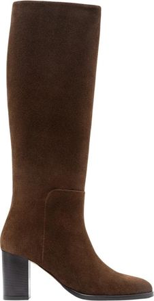 Parall&egrave;le Melia High Boot - Dames - Laarzen met Hak - Bruin - 38 1/2 EU - Leer - Schoenen