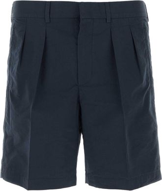 Tom Ford Mens Navy Blue Cotton Blend Bermuda Shorts - Dark Blue - Size 36 (Waist)