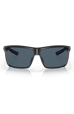 Costa Rinconcito 60mm Square Polarized Sunglasses in 11 Matte Black /Gray 580P at Nordstrom