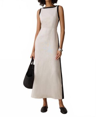 Few Moda Claudette Linen Dress In Oatmeal